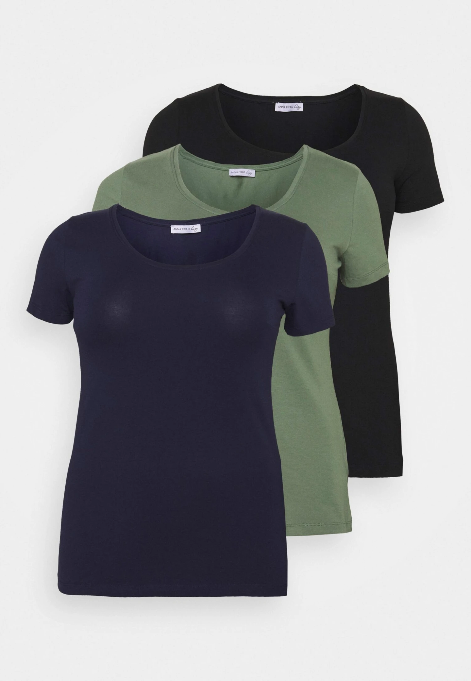 3er PACK - T-shirt Basic - Blue/green/black