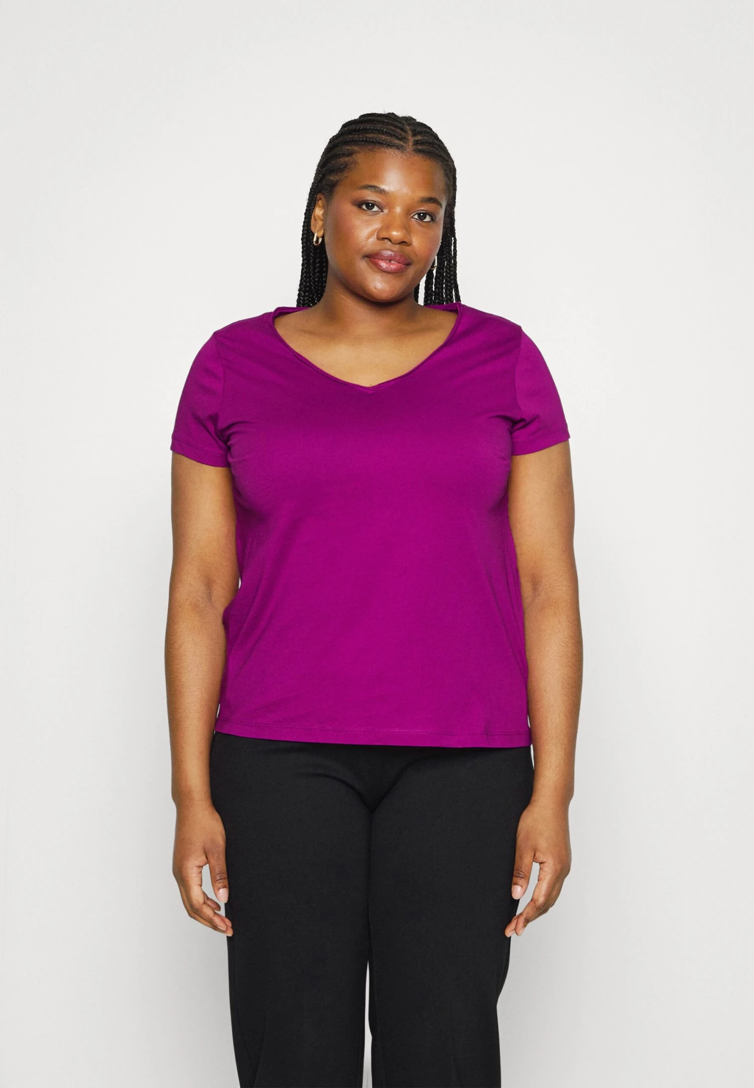 3 PACK - T-shirt Basic - White/dark Yellow/purple - obrazek 5