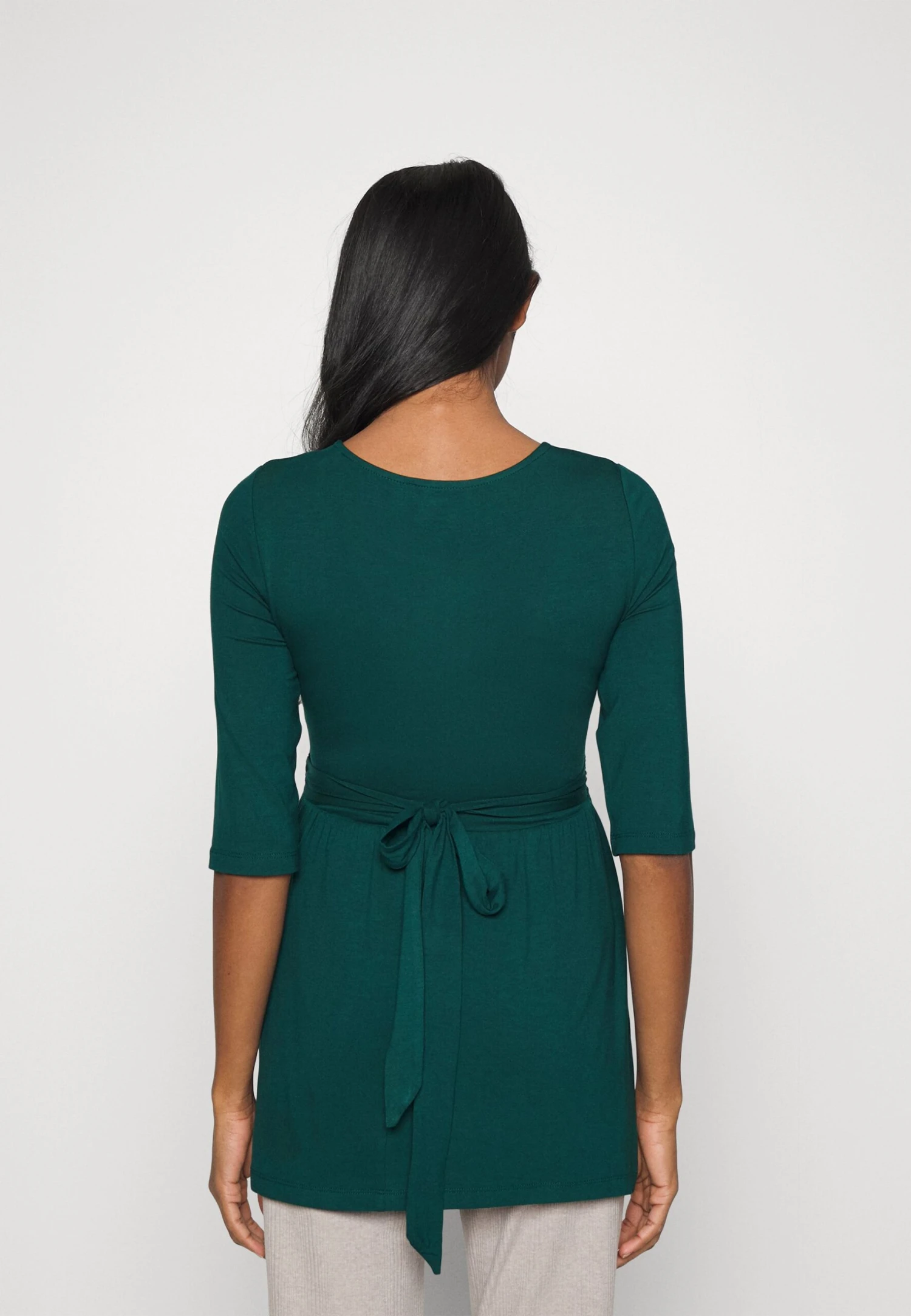 FLARE TOP - Bluzka Z Długim Rękawem - Dark Green - obrazek 3