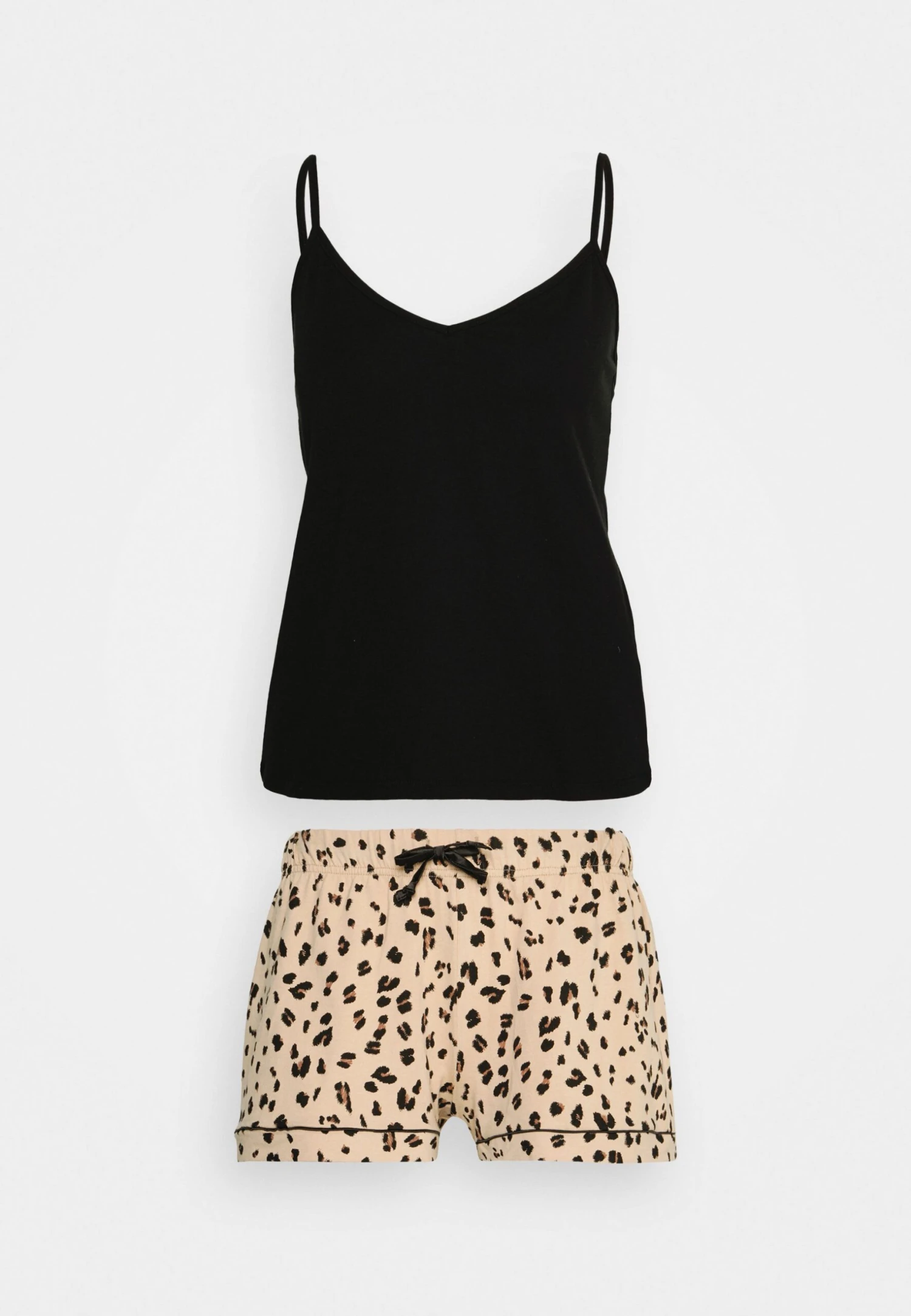 Anna Field LEOPARD CAMI SET - Piżama - Black/sand - obrazek 7
