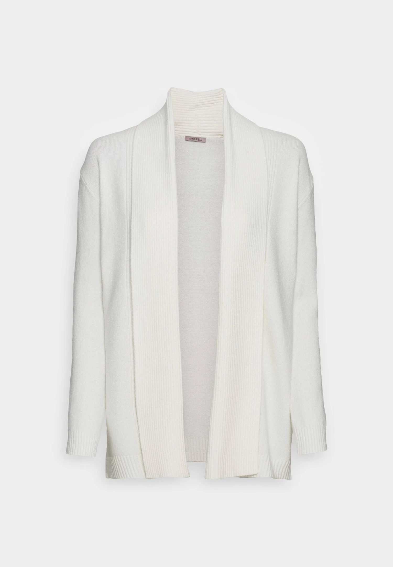 Anna Field RIBBED FOLD COLLAR - Kardigan - Off White