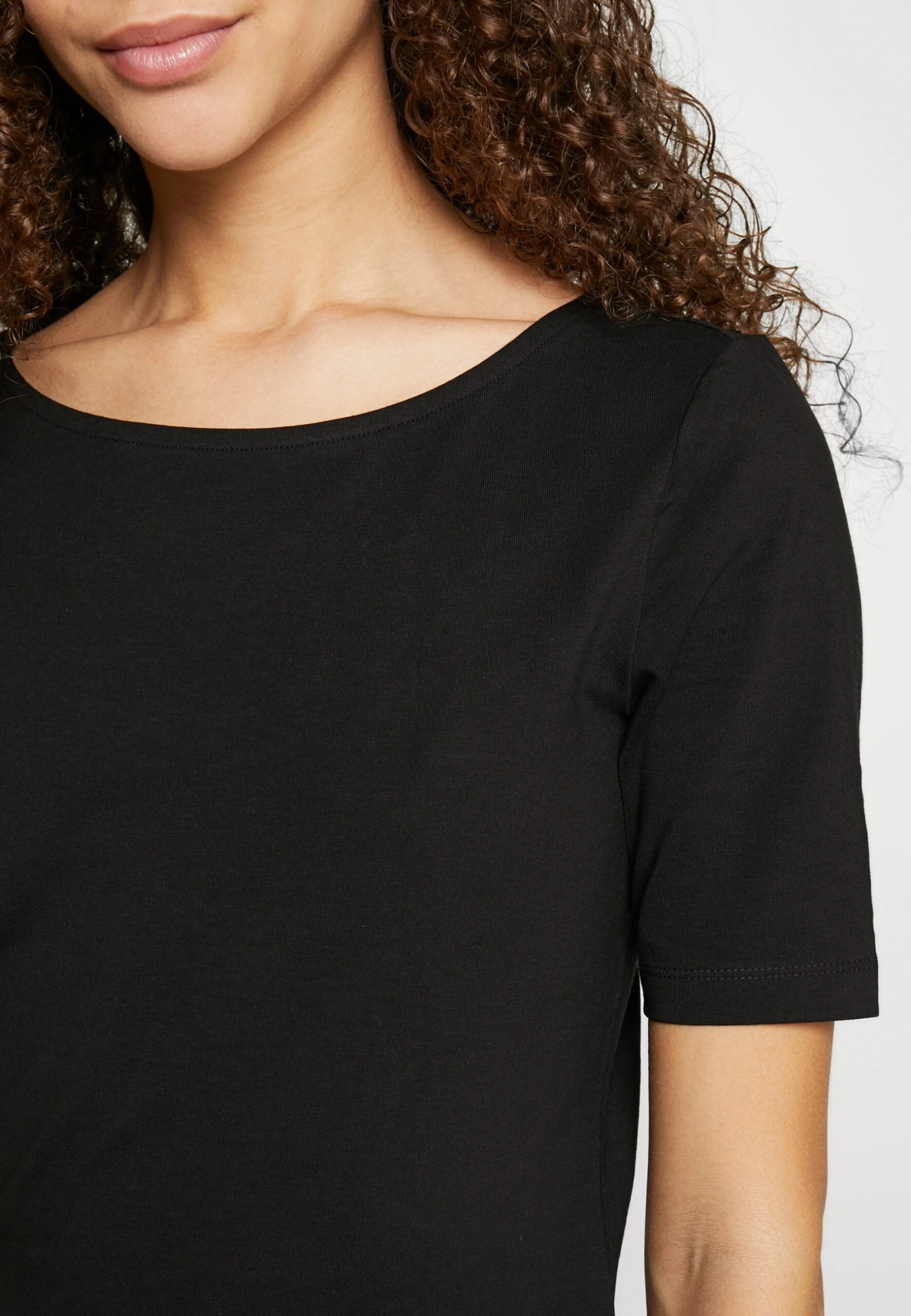BASIC CREW NECK - T-shirt Basic - Black - obrazek 6