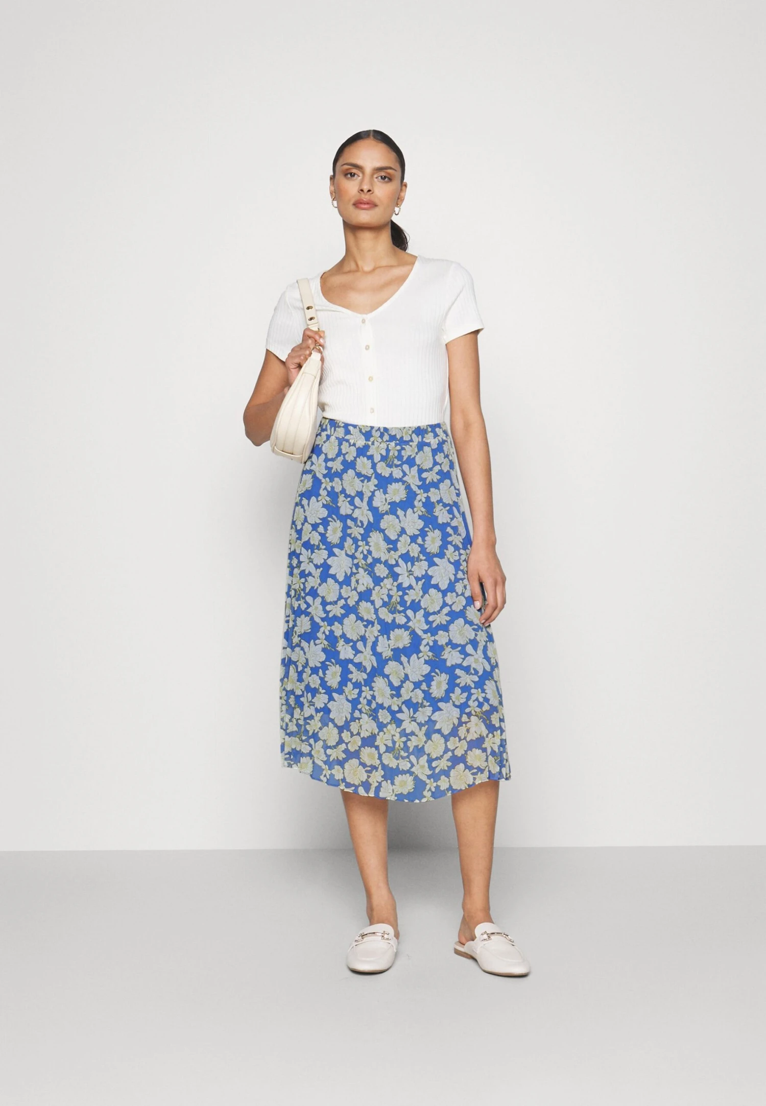 Anna Field Spódnica Trapezowa - Light Blue - obrazek 2