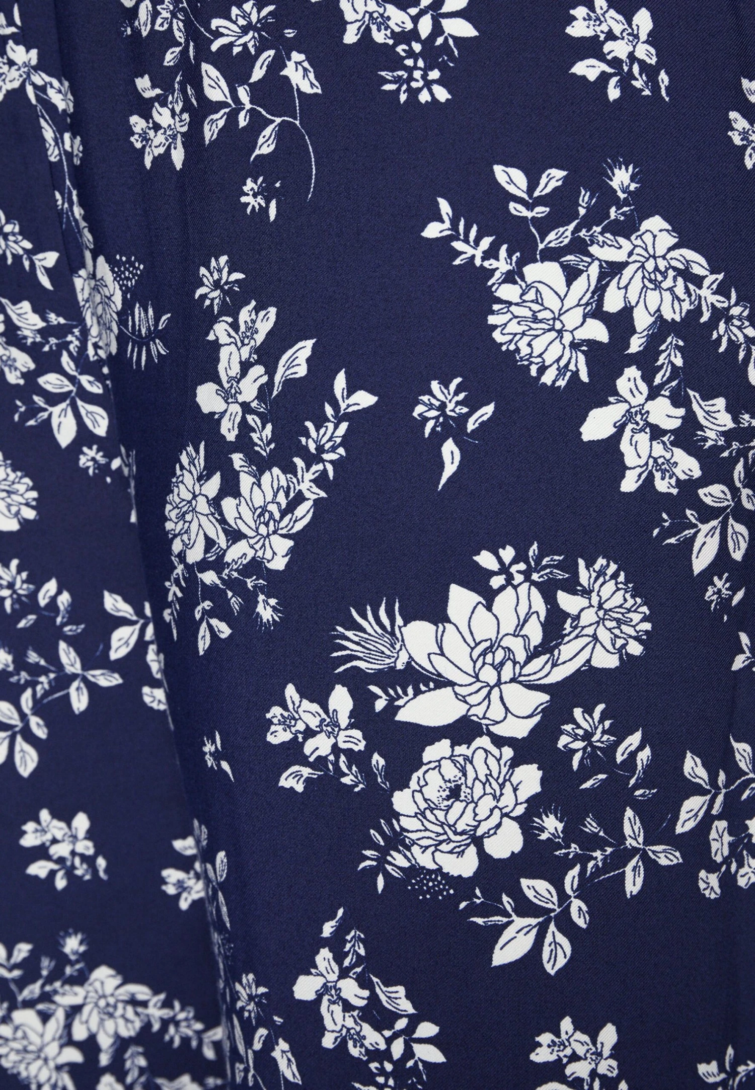 WIDE LEG PANT - Spodnie Materiałowe - Dark Blue/off-white - obrazek 5