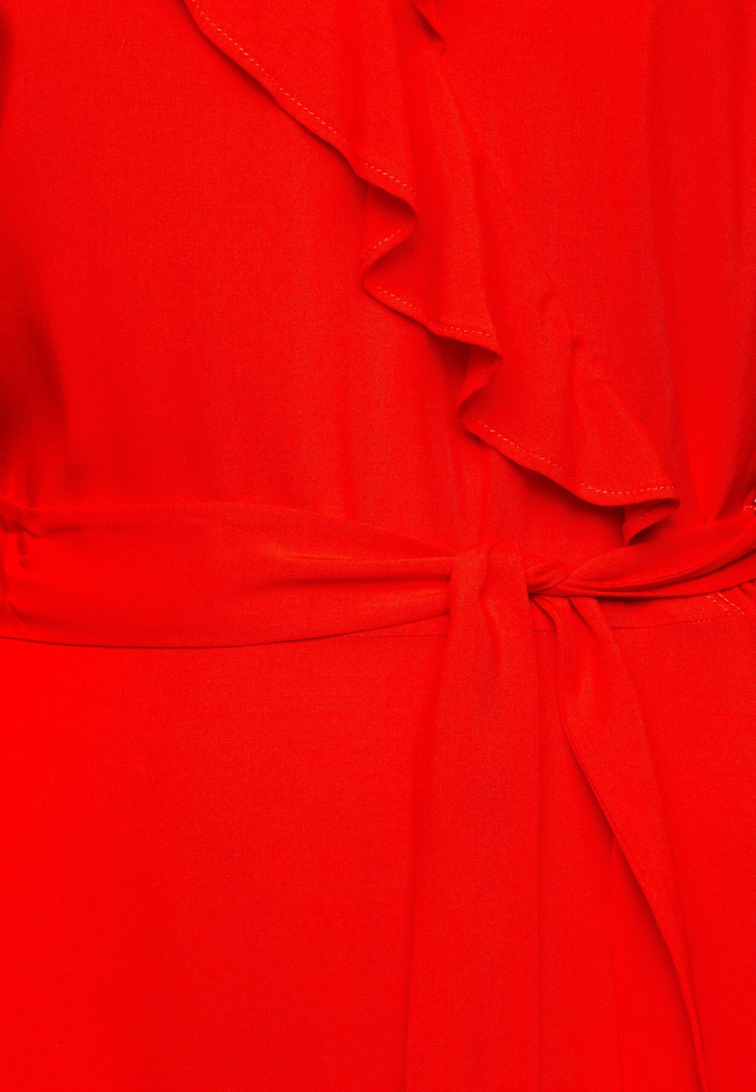 Anna Field VOLANT MIDI DRESS - Sukienka Letnia - Red - obrazek 3