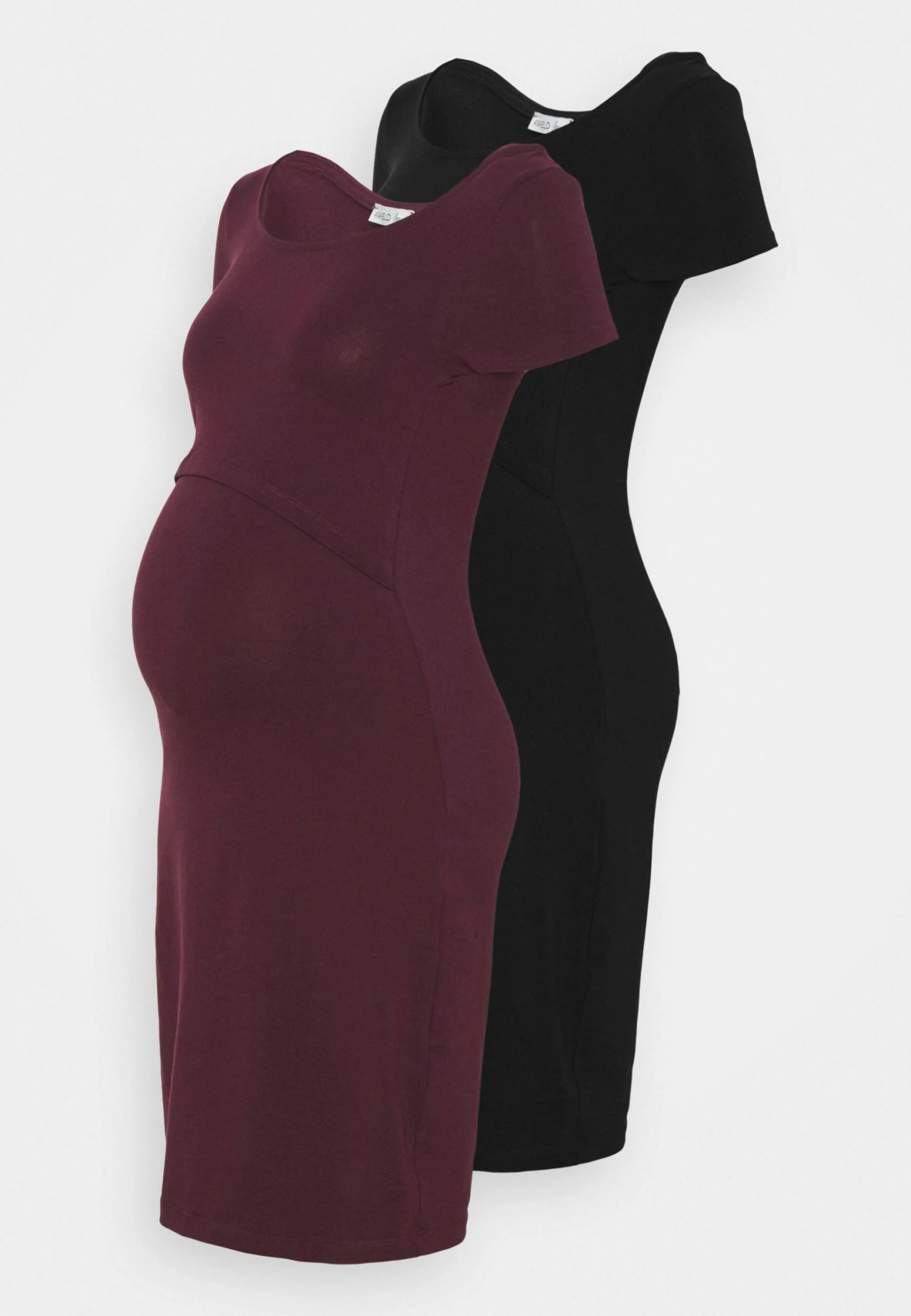 2ER PACK NURSING FUNCTION DRESS - Sukienka Etui - Black/bordeaux - obrazek 6