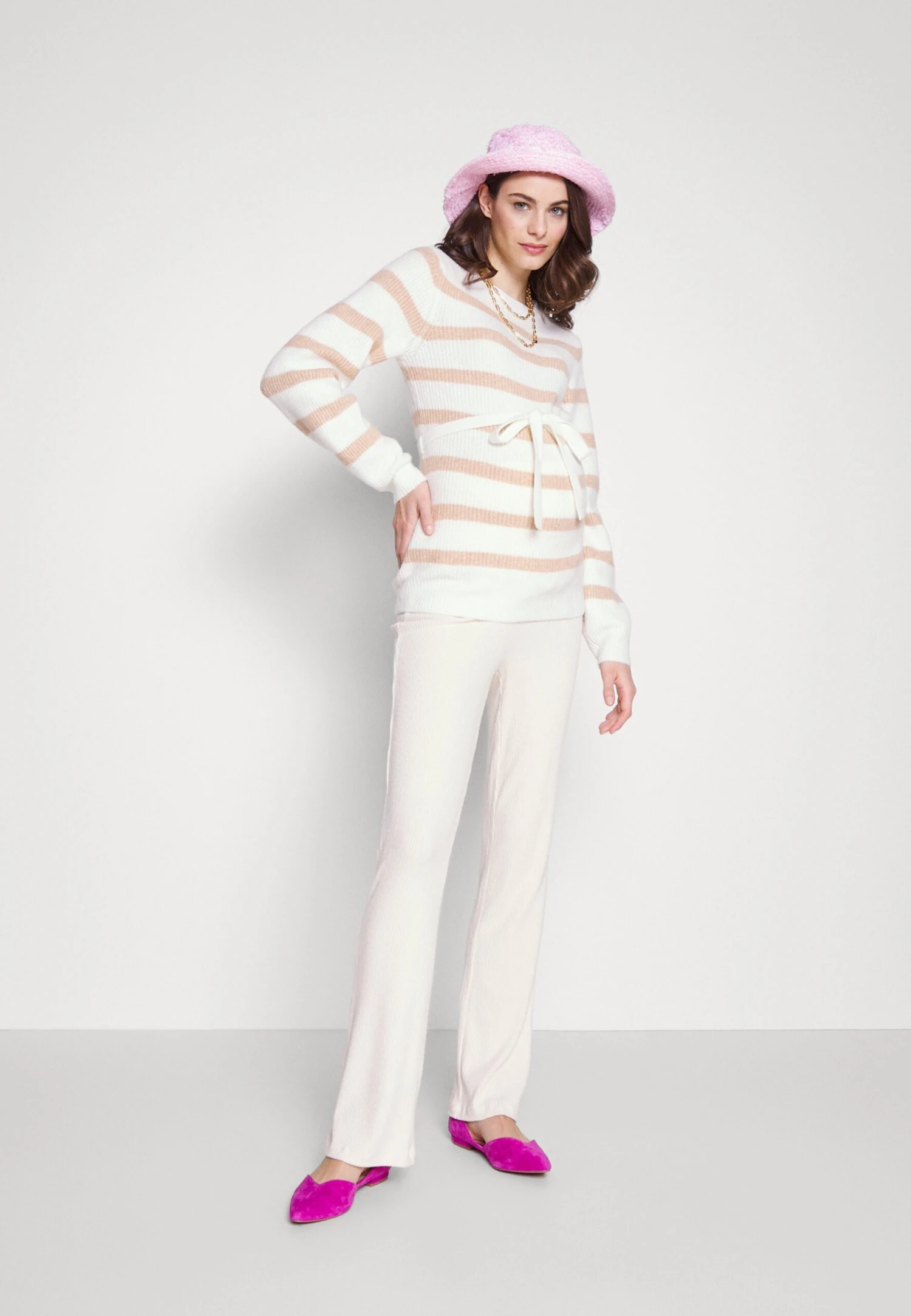 Sweter - White/sand - obrazek 2