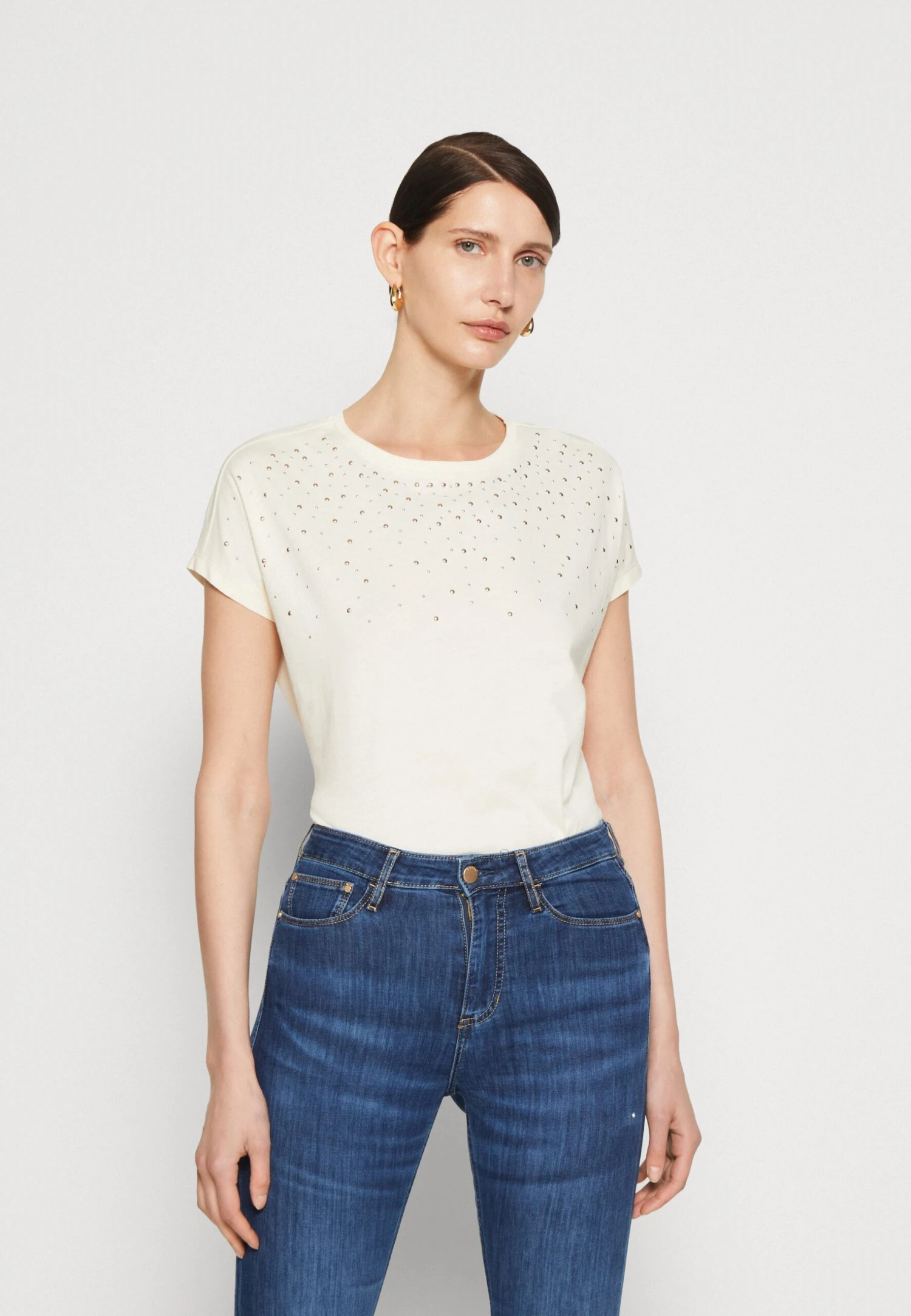 Anna Field T-shirt Z Nadrukiem - Offwhite