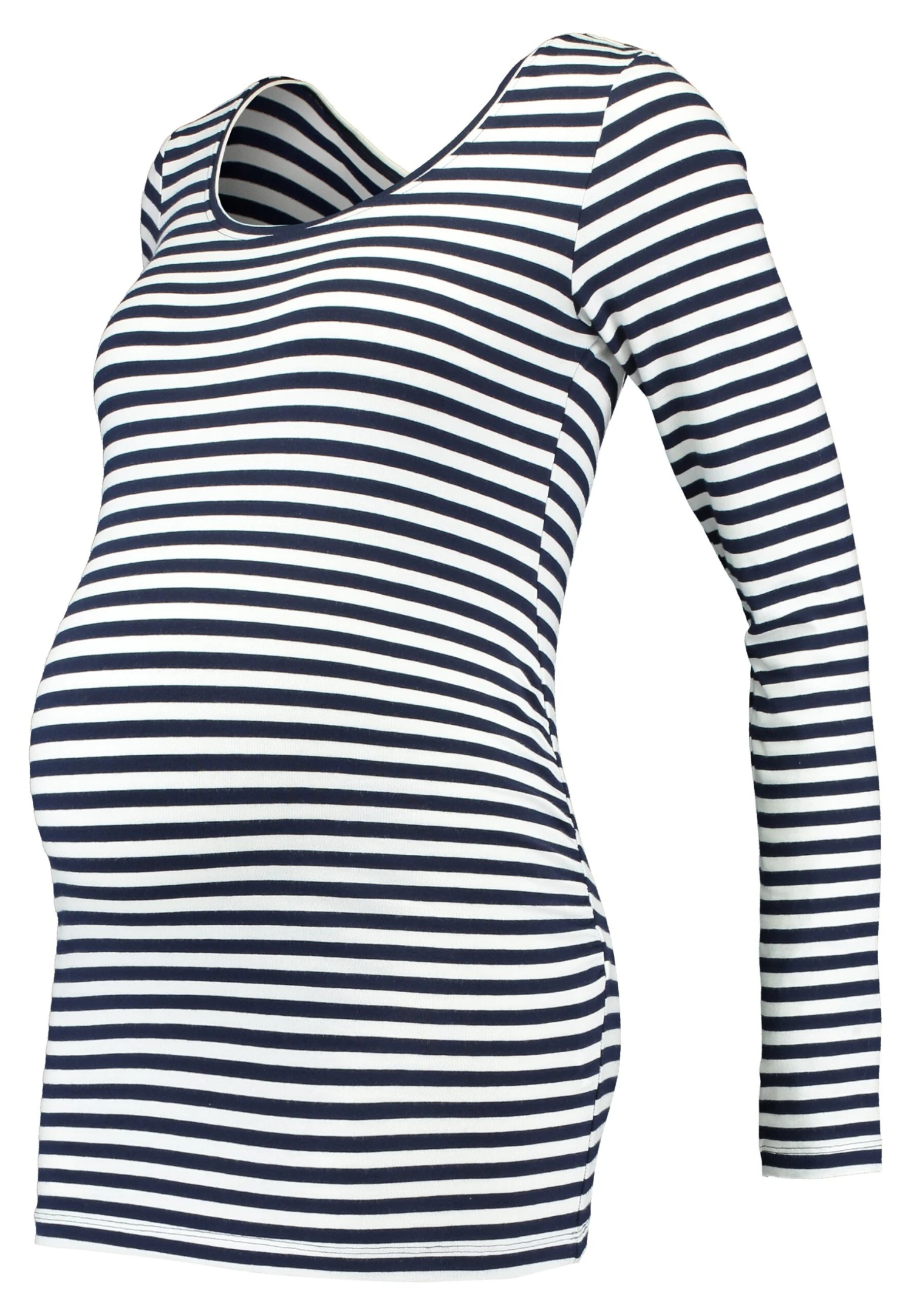 Bluzka Z Długim Rękawem - Off-white/dark Blue - obrazek 5