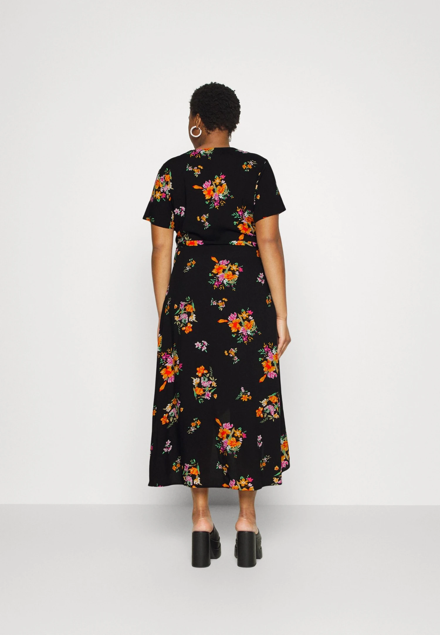 WRAP DRESS HIGH LOW HEM - Sukienka Letnia - Black - obrazek 3