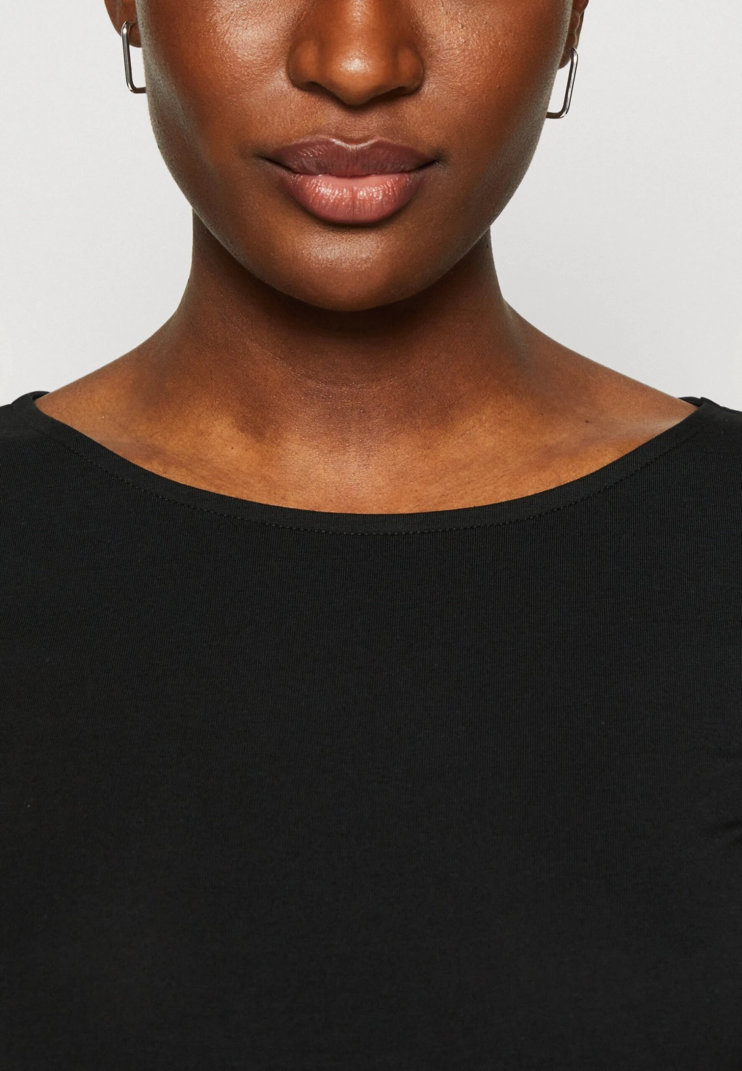 Anna Field T-shirt Z Nadrukiem - Black/black - obrazek 7