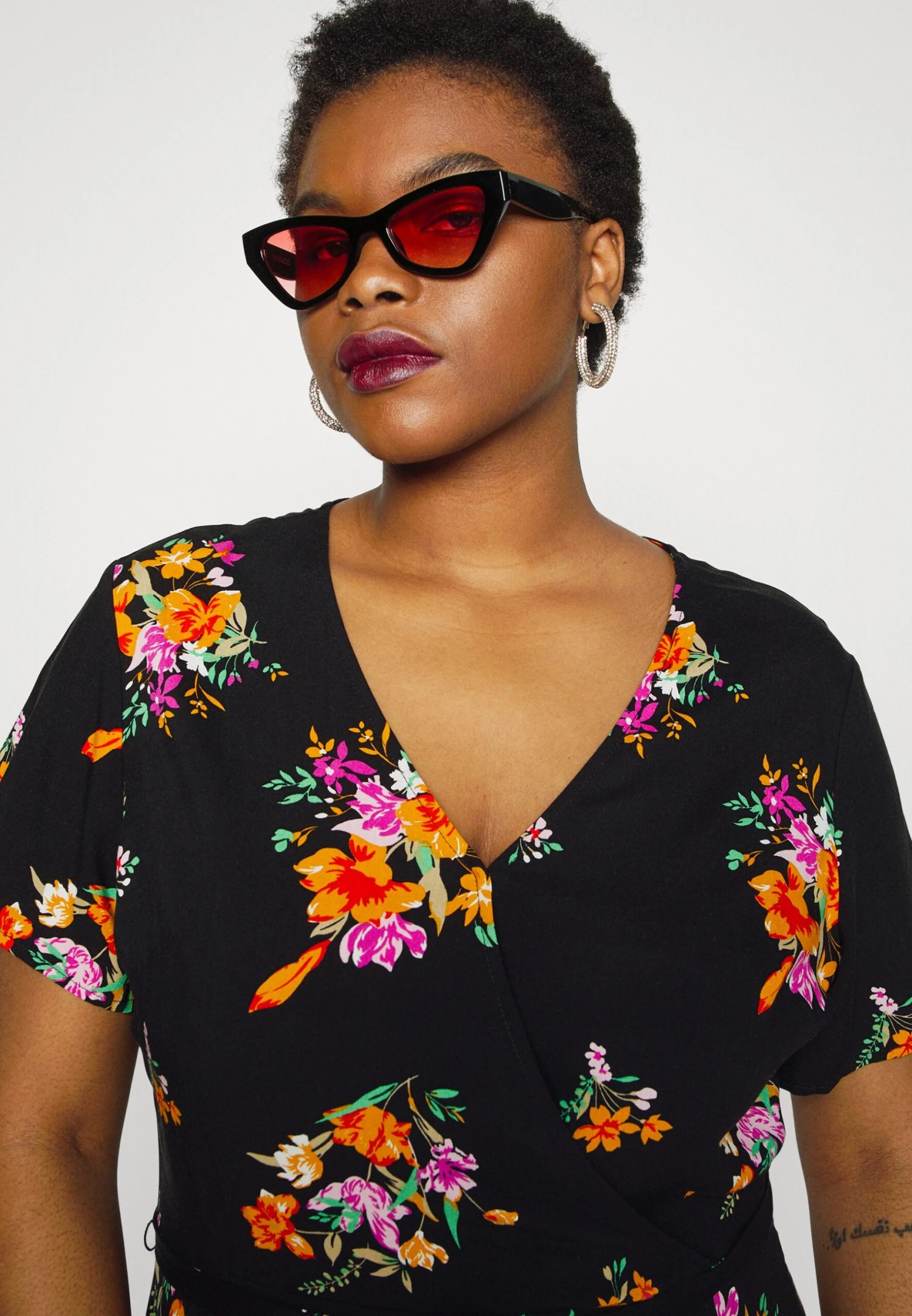 WRAP DRESS HIGH LOW HEM - Sukienka Letnia - Black - obrazek 5