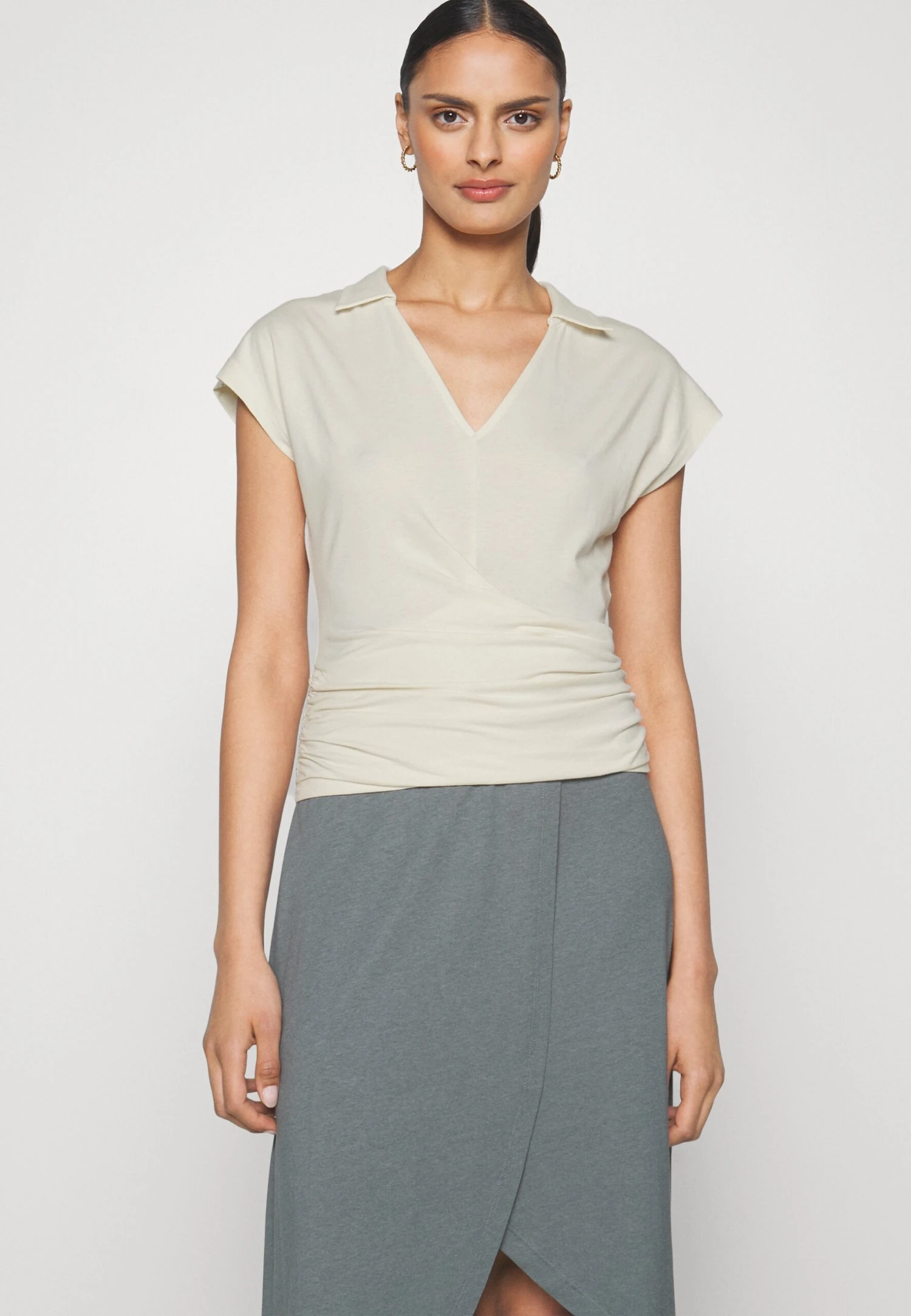 Anna Field WRAP BLOUSE - Bluzka - Offwhite - obrazek 6