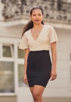 Anna Field Sukienka Etui - Gold/black