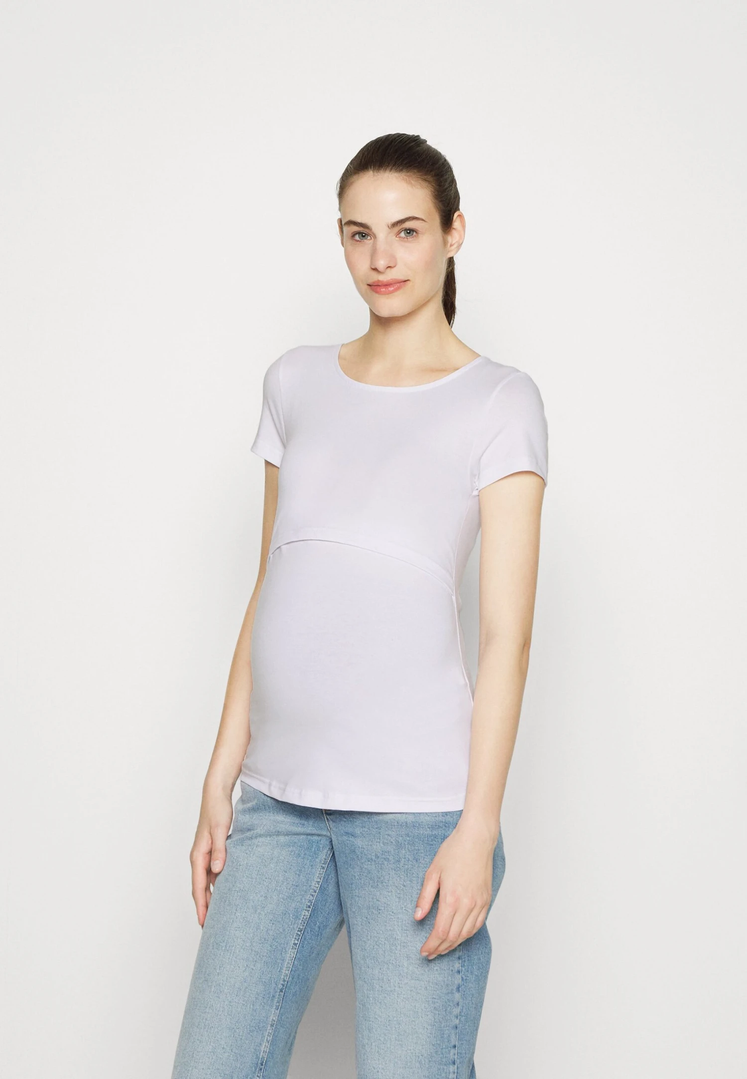 2 PACK - T-shirt Basic - Pink - 402_white - 001_white - 001