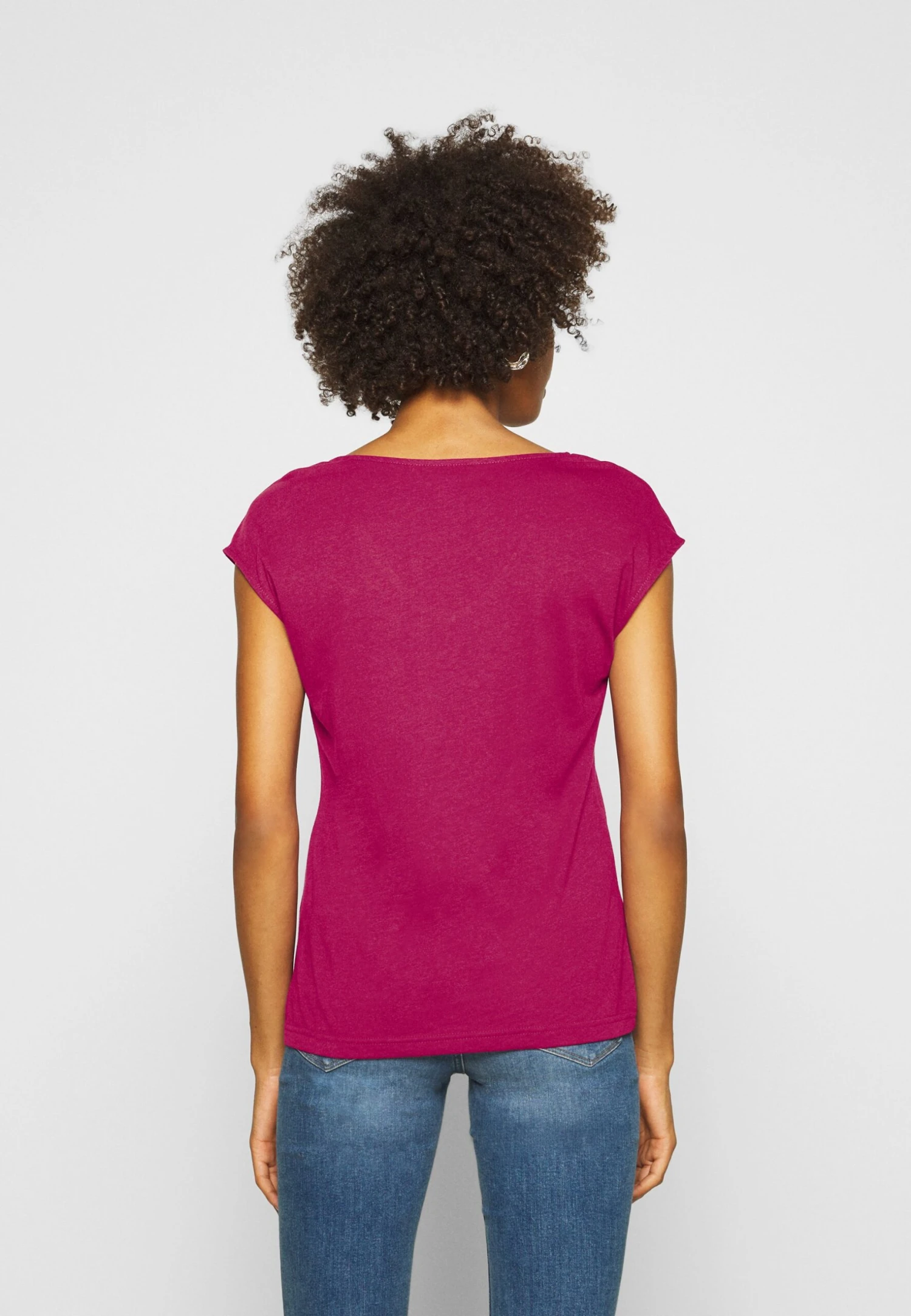 Anna Field T-shirt Basic - Berry - obrazek 3