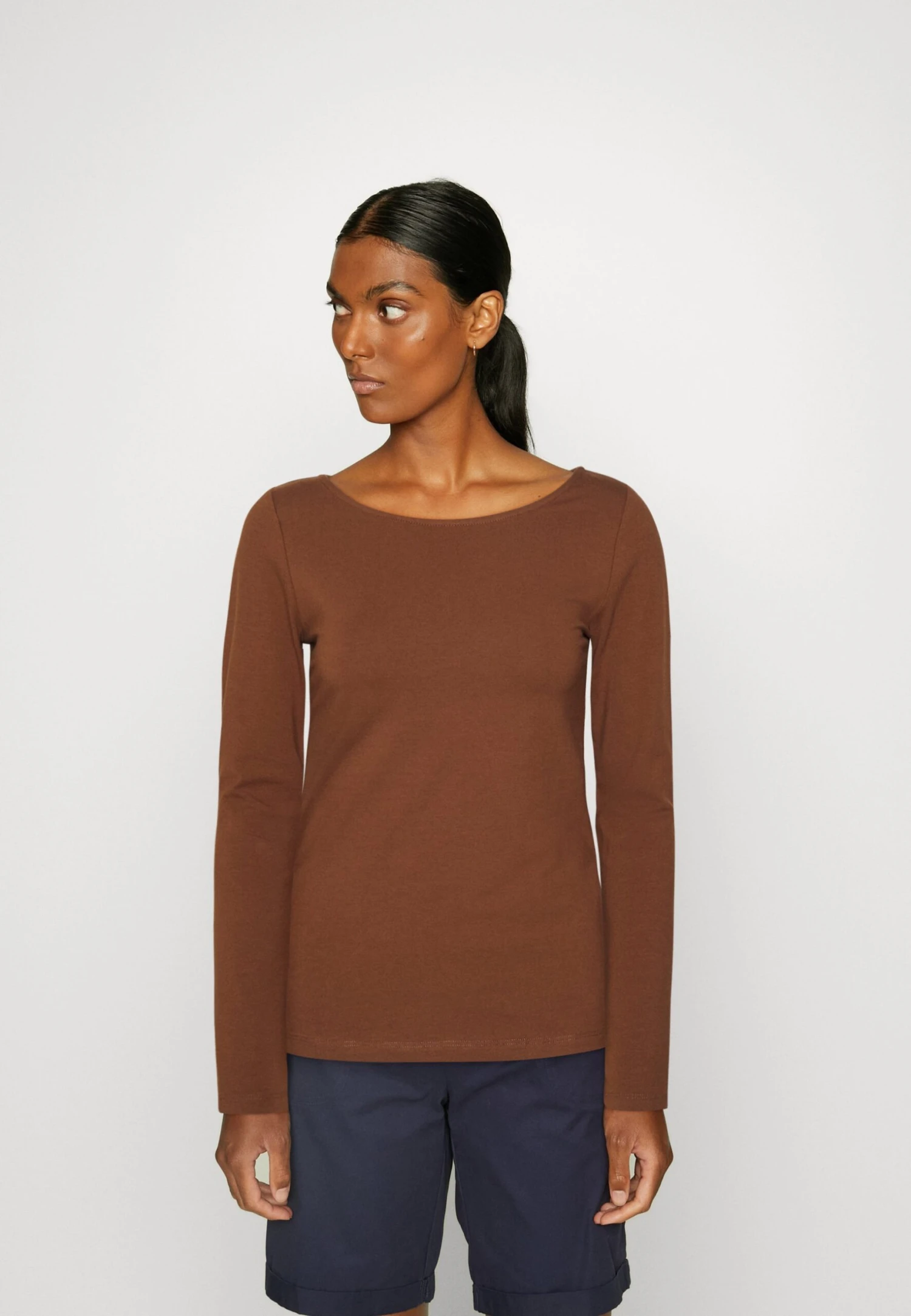 Anna Field 2 PACK - Bluzka Z Długim Rękawem - Brown/white - obrazek 2