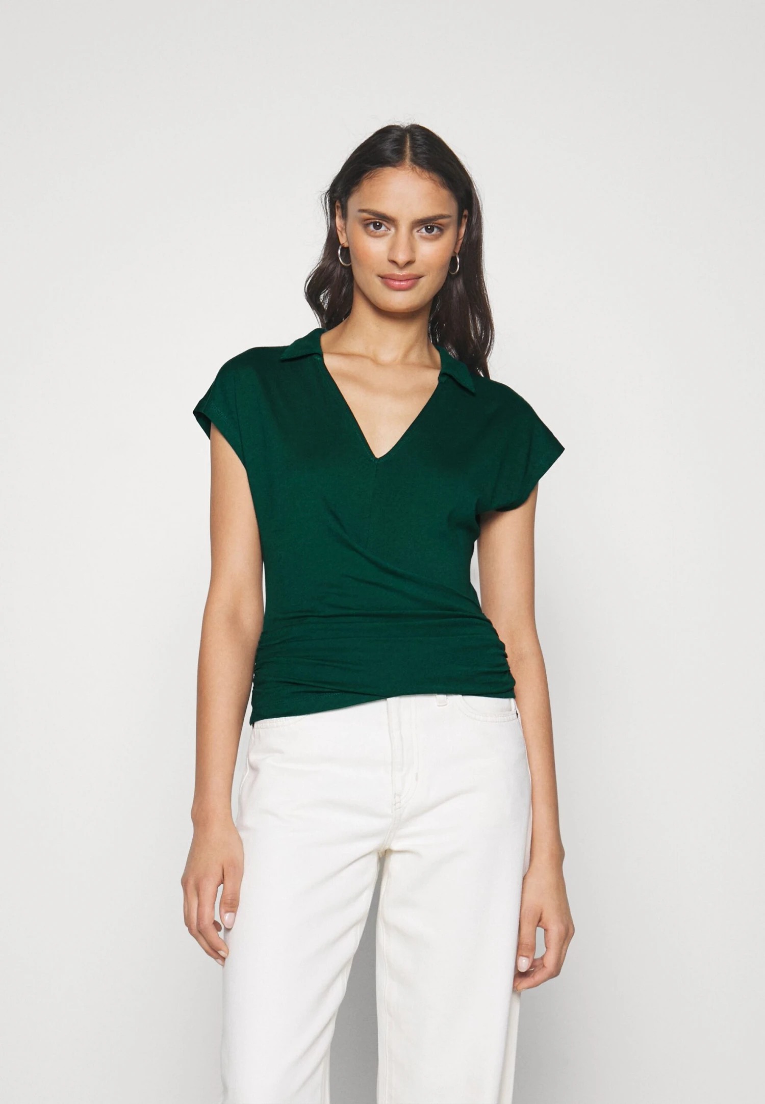 Anna Field WRAP BLOUSE - Bluzka - Dark Green